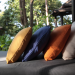 stack of outdoor cushions